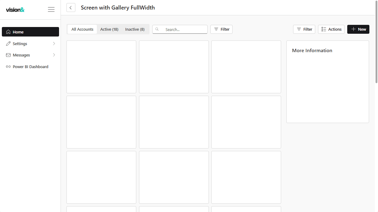 Screen with Gallery, Full Width preview